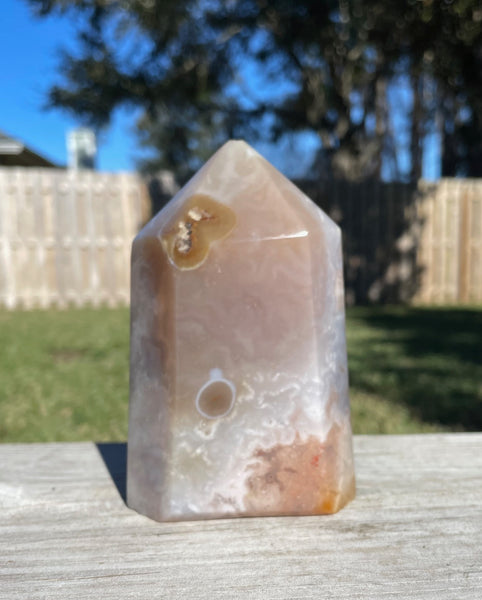 Flower Agate Crystal Tower Large