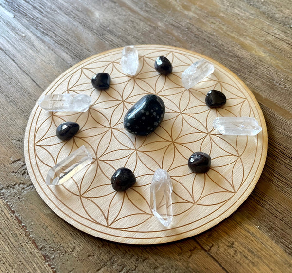 Shadow Work Crystal Grid Kit