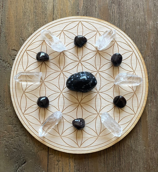 Shadow Work Crystal Grid Kit