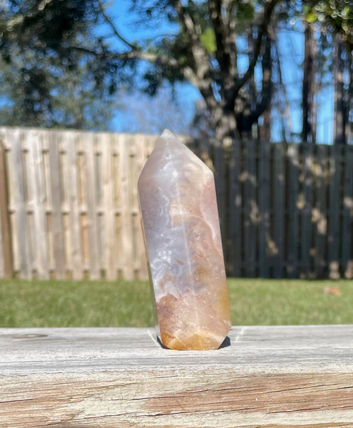 Flower Agate Crystal Tower Large