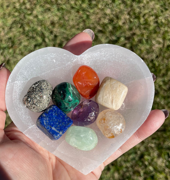 Selenite Heart Shaped Bowl