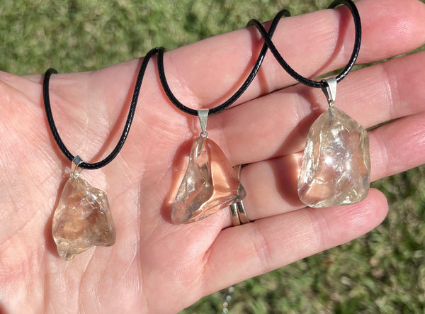Natural Citrine Free Form Pendant