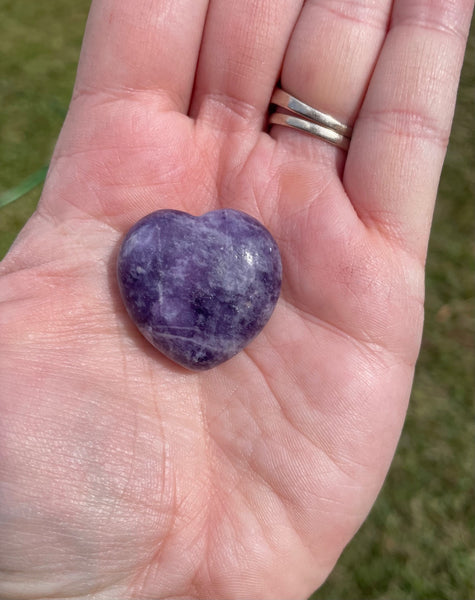Lepodolite Crystal Heart