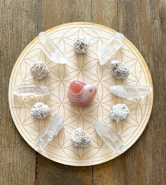 Inner Child Work Healing Comfort Crystal Grid Kit