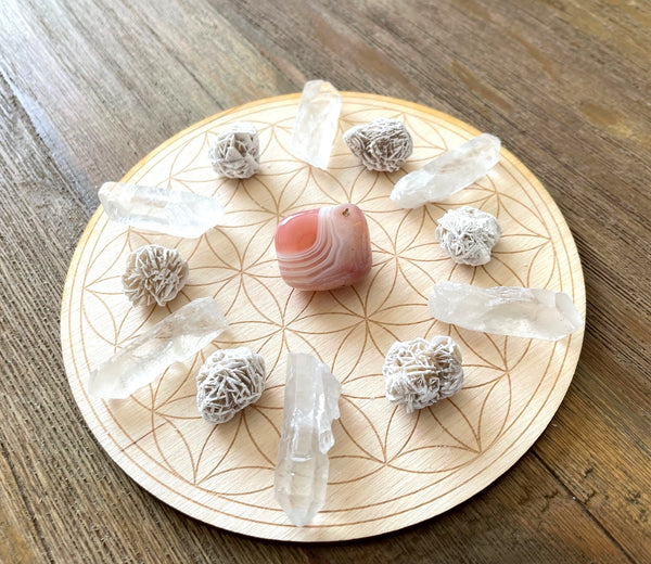 Inner Child Work Healing Comfort Crystal Grid Kit