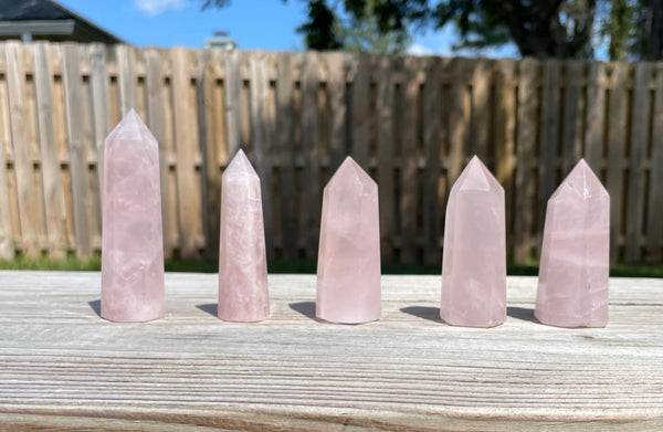 Rose Quartz Crystal Tower