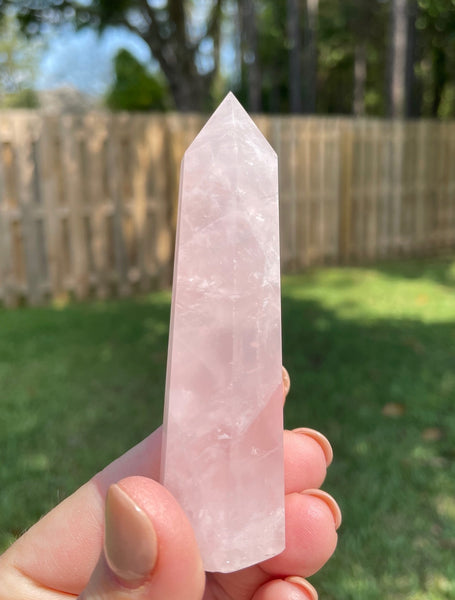 Rose Quartz Crystal Tower