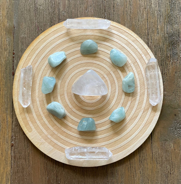 Creativity Courage and Finding Your Voice Spiral Crystal Grid Kit