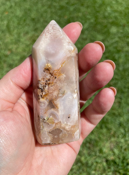 Flower Agate Crystal Tower