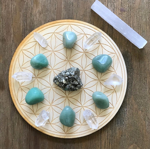 Abundance and Good Fortune Crystal Grid Kit