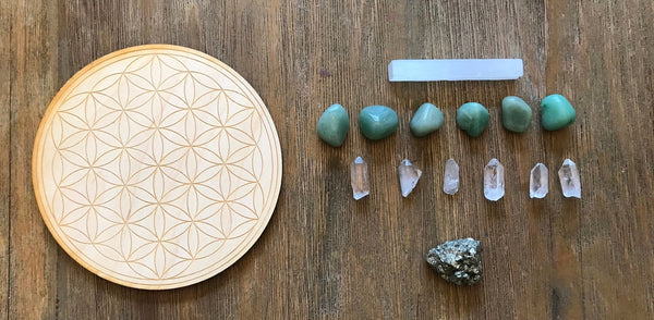 Abundance and Good Fortune Crystal Grid Kit