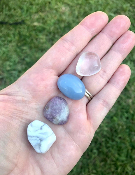 Stress Relief Calming Crystal Self-Care Kit Set