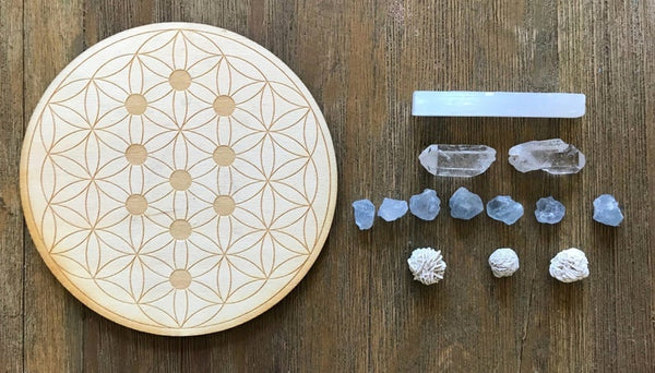 Happy Peaceful Home Ancestor Connection Crystal Grid Kit