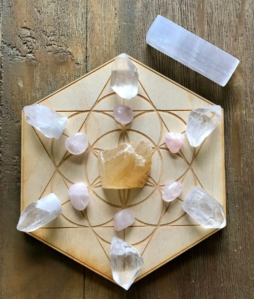 Uplifting Happiness Joy Crystal Grid Kit