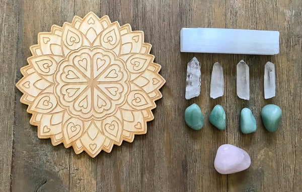 Love Romance Self-Love Heart Crystal Grid Kit