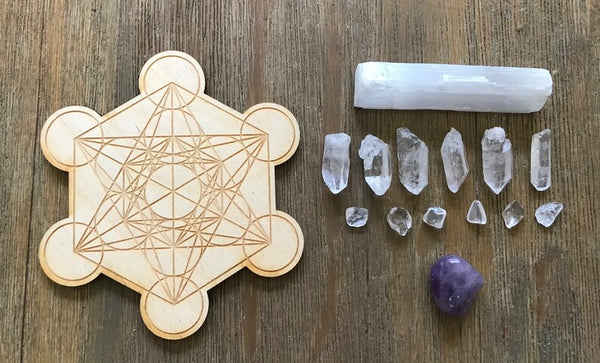 Third Eye Chakra MINI Crystal Grid Kit