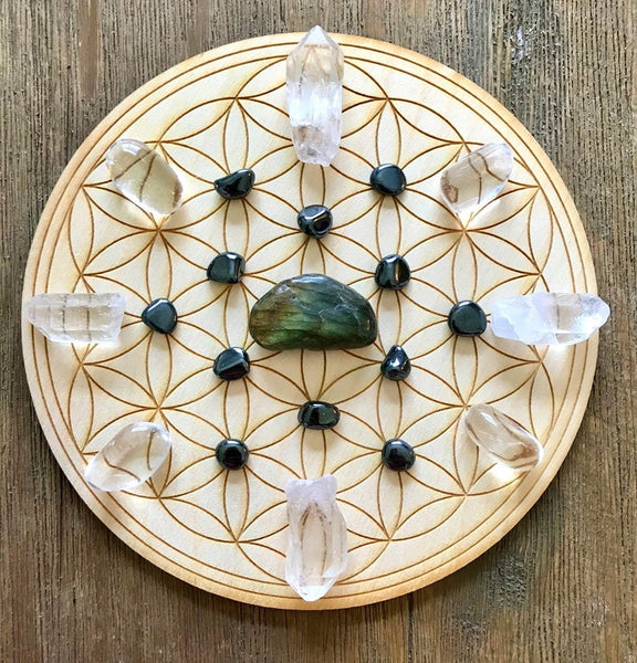 Magical Development and Protection Crystal Grid Kit