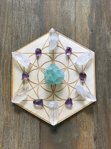 Clarity Focus Balance Calm Crystal Grid Kit