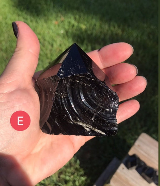 Black Obsidian Polished Point