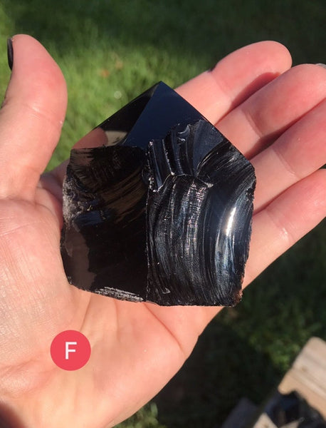 Black Obsidian Polished Point