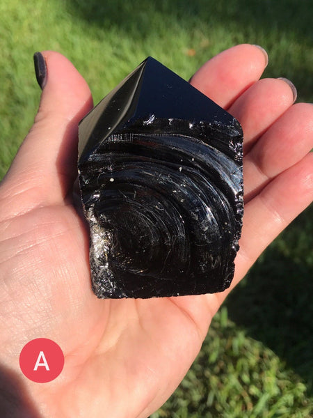 Black Obsidian Polished Point