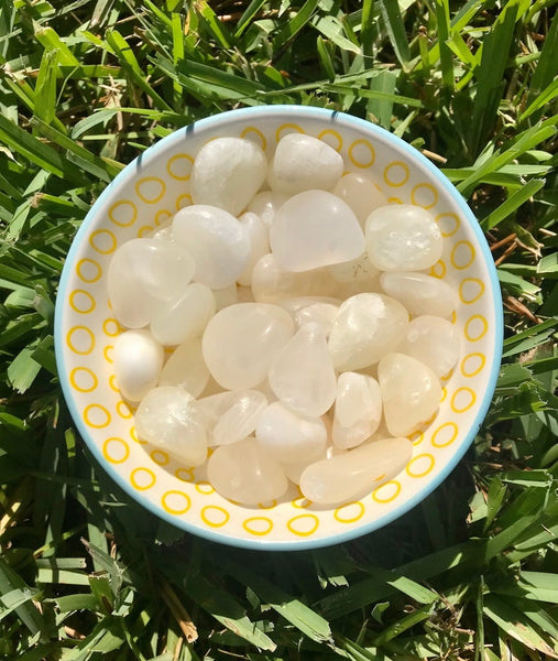 White Aragonite Tumbled Crystal