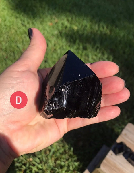 Black Obsidian Polished Point