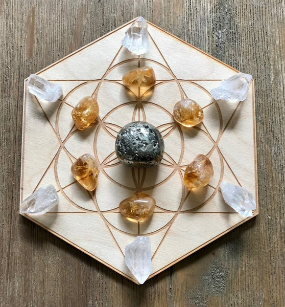 Manifestation Good Fortune Creativity Crystal Grid Kit