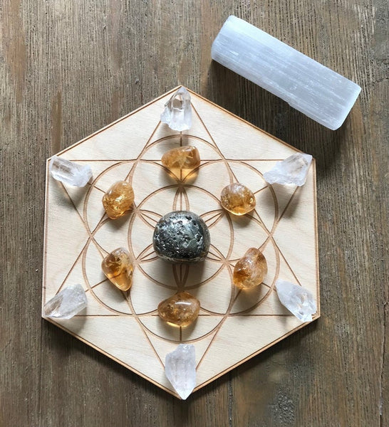 Manifestation Good Fortune Creativity Crystal Grid Kit