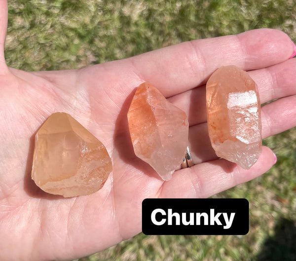 Tangerine Lemurian Crystal Point