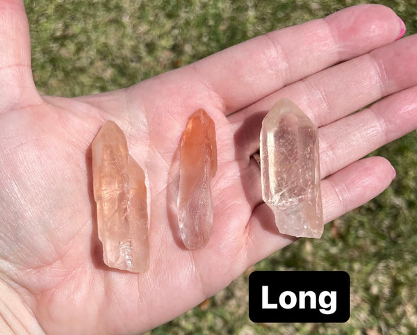 Tangerine Lemurian Crystal Point