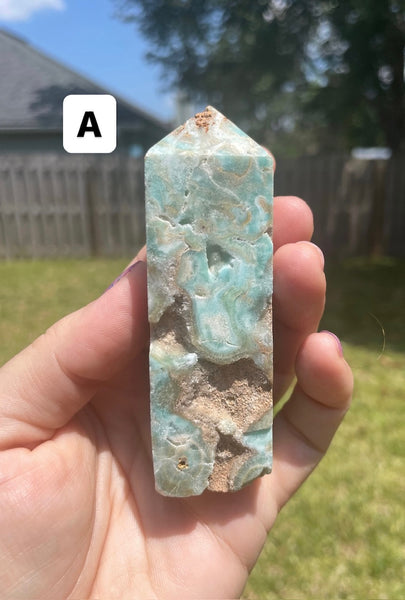 Hemimorphite Crystal Obelisk