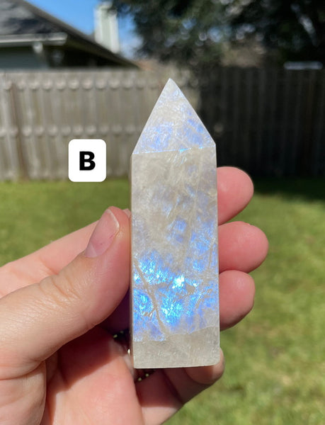 Moonstone Blue Flash Obelisk