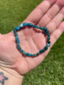 Blue Apatite Nugget Bracelet