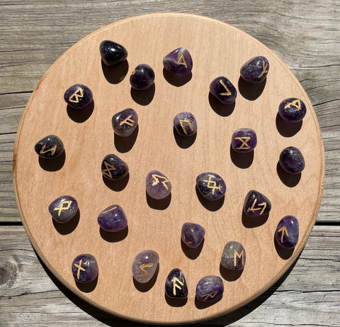 Amethyst Crystal Rune Set