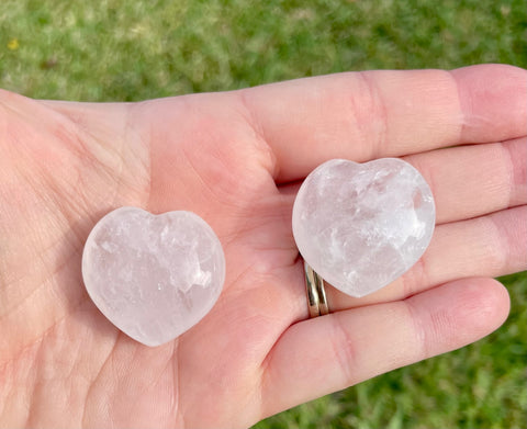 Clear Quartz Heart Crystal Carving