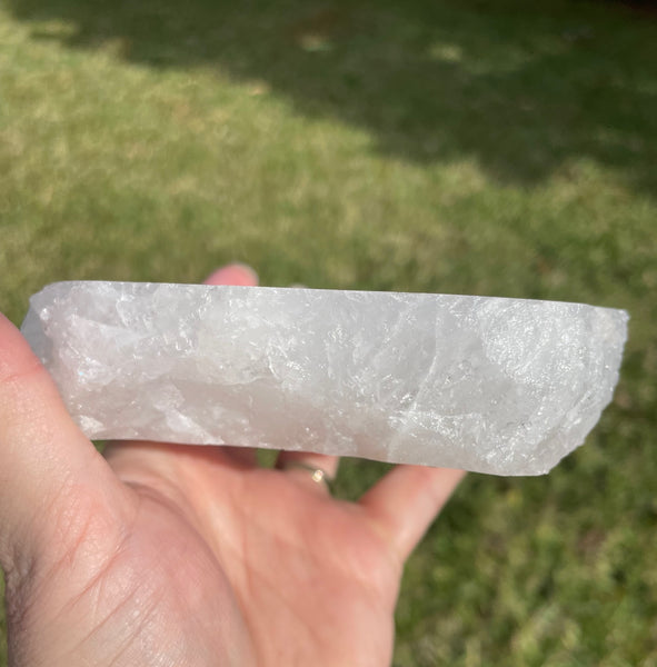 Clear Quartz Crystal Candle Holder
