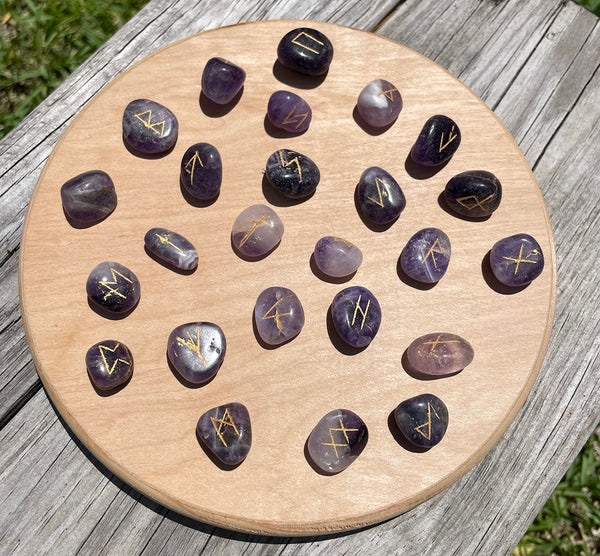 Dream Amethyst Crystal Rune Set