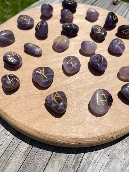 Dream Amethyst Crystal Rune Set