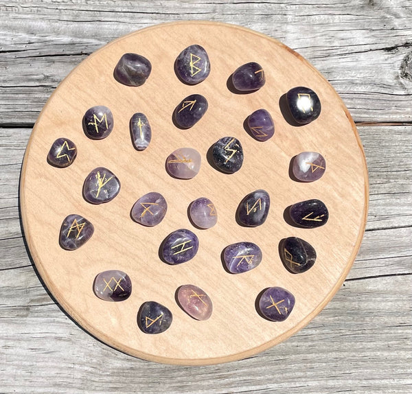 Dream Amethyst Crystal Rune Set