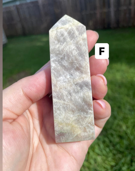 Moonstone & Sunstone Belomorite Obelisk