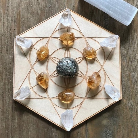 Manifestation Good Fortune Creativity Crystal Grid Kit