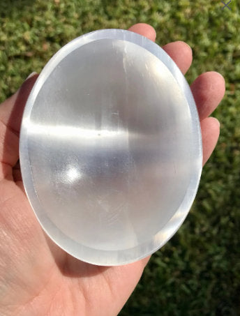 Selenite Oval Shaped Bowl