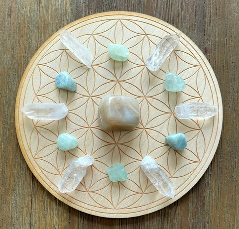 Water Element Crystal Grid Kit