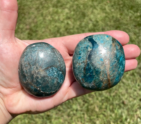 Blue Apatite Small Med Large Polished Palm Stone