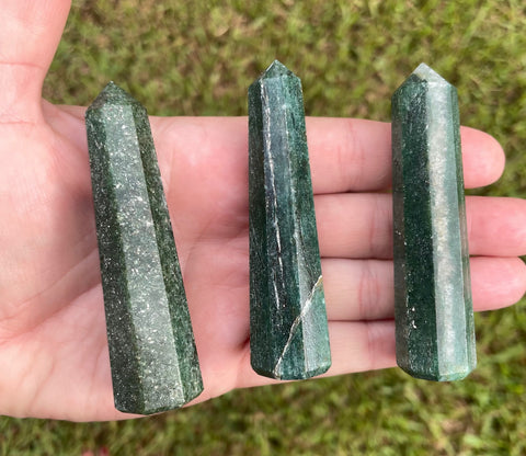 Emerald With Mica Crystal Tower