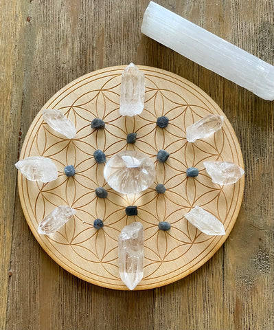 Wisdom Knowledge Clarity Crystal Grid Kit