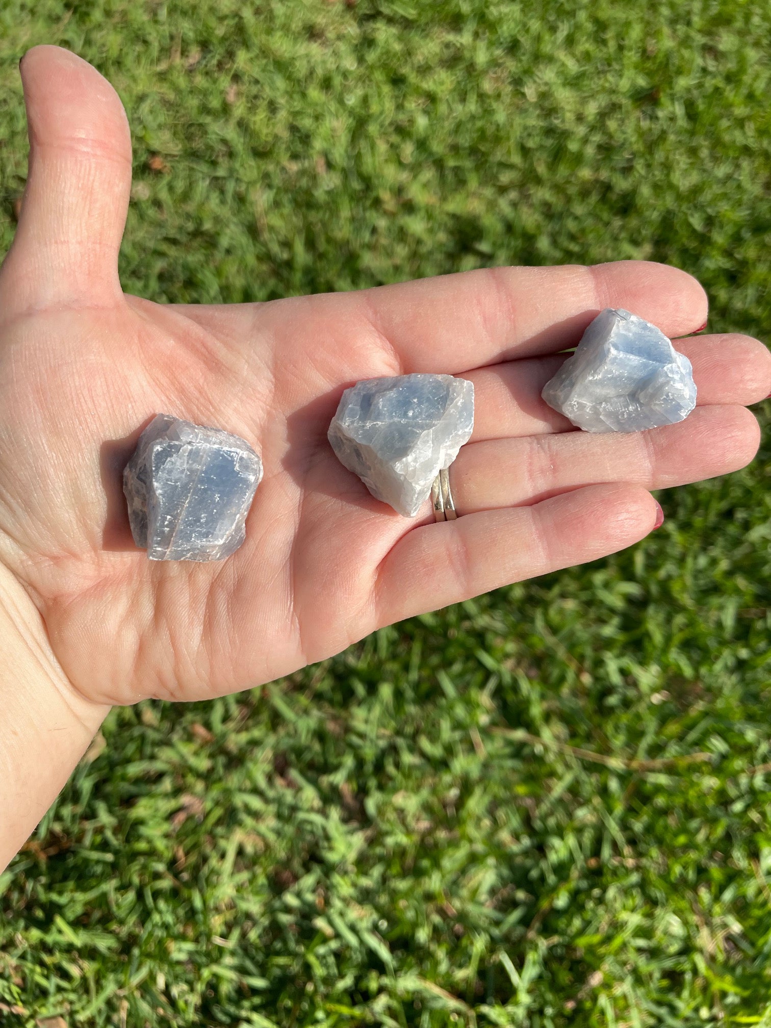 Raw Blue Calcite Crystal Small