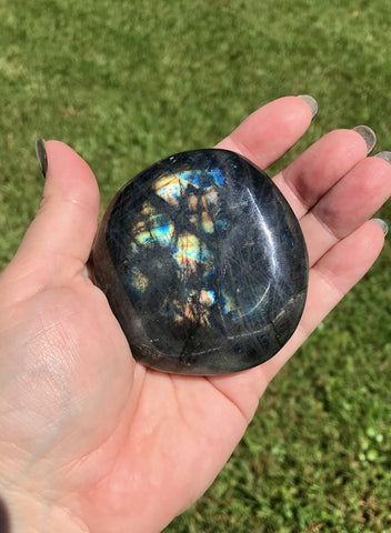 Labradorite Crystal Palm Stone