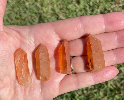 Tangerine Quartz Crystal Points